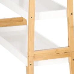 Mueble de bambú inodoro 4 niveles 64x32x167,5 cm