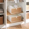 Organizador de brasier bambú y algodón 28x28x11 cm