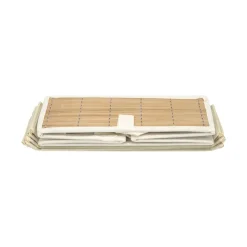 Organizador de brasier bambú y algodón 28x28x11 cm