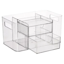 Organizador de cosméticos 2 cajones 24,6x14,6x12,8 cm