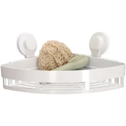 Organizador esquinero para baño con succión 25,2x25,2x12,7 cm