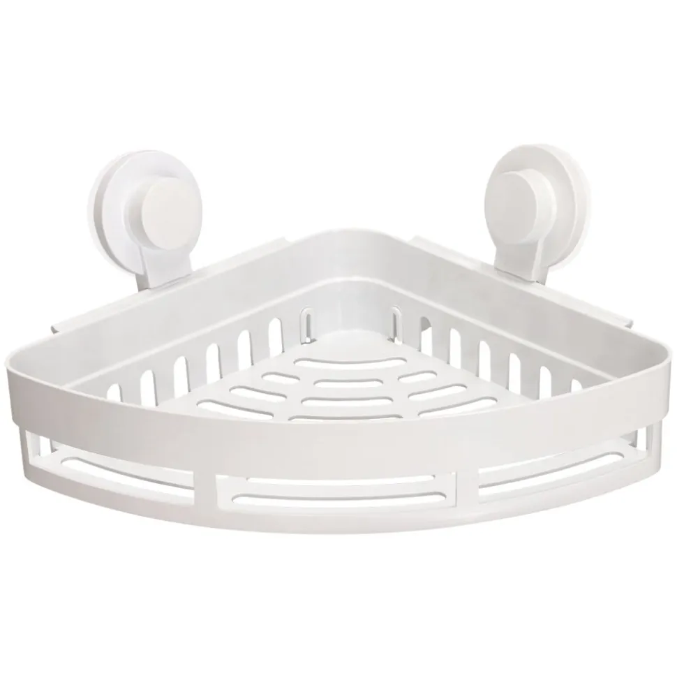 Organizador esquinero para baño con succión 25,2x25,2x12,7 cm