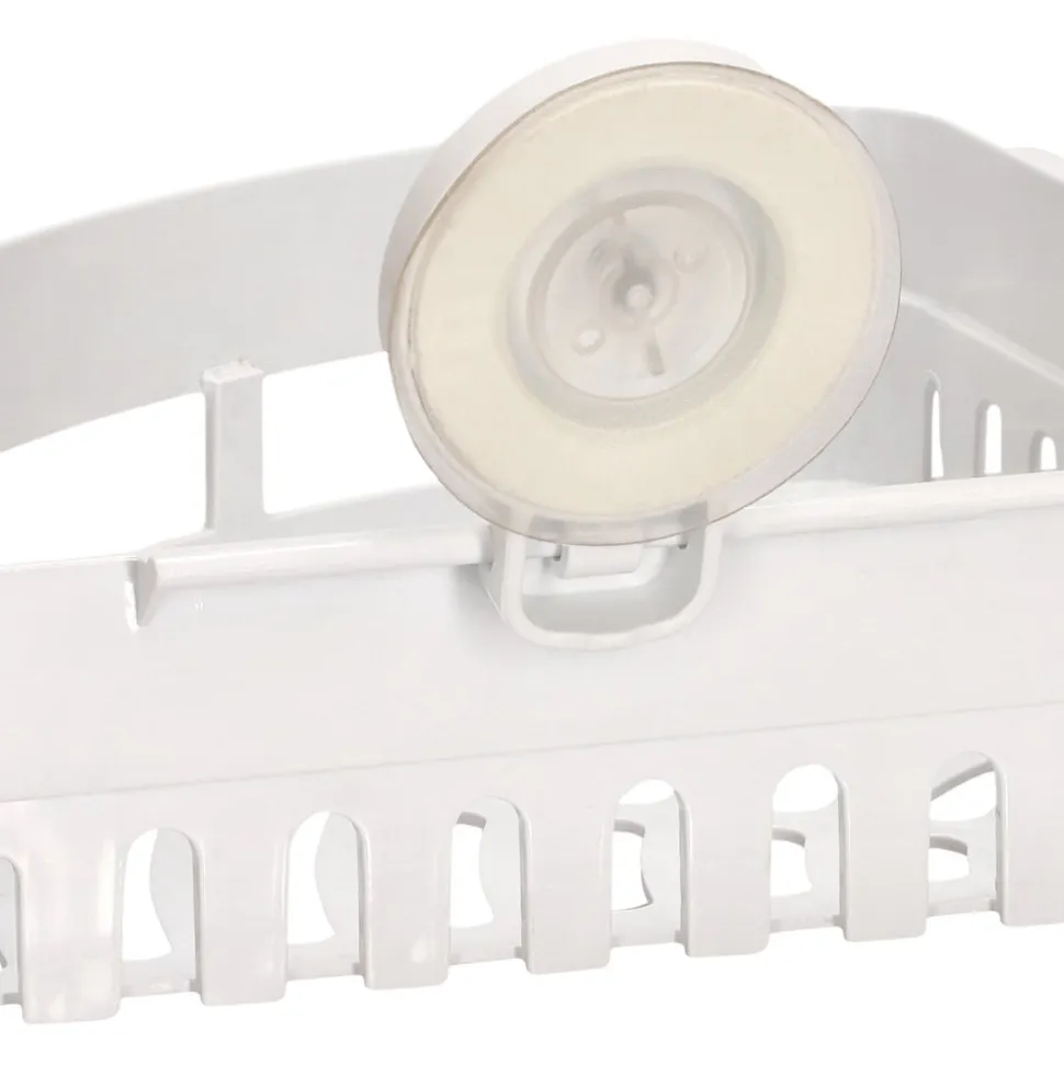 Organizador esquinero para baño con succión 25,2x25,2x12,7 cm