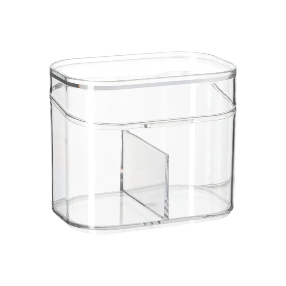 Organizador pequeño de plástico transparente 10,5x7,5x9 cm