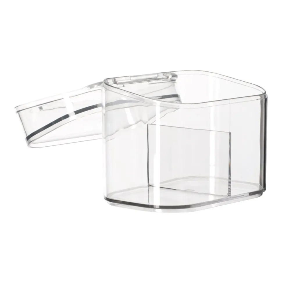 Organizador pequeño de plástico transparente 10,5x7,5x9 cm