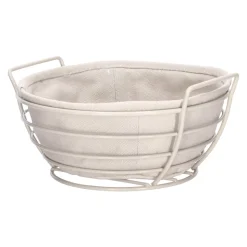 Panera de metal con forro de tela 20x11 cm