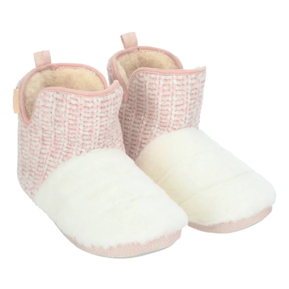 Pantufla bota rosada