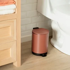 Papelero metálico con pedal 3 L