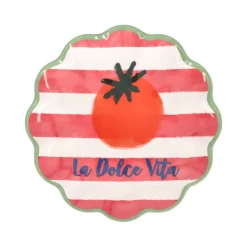 Plato de melamina con diseño y borde