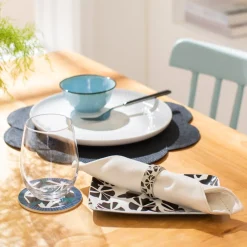 Plato de porcelana con diseño 20x13 cm