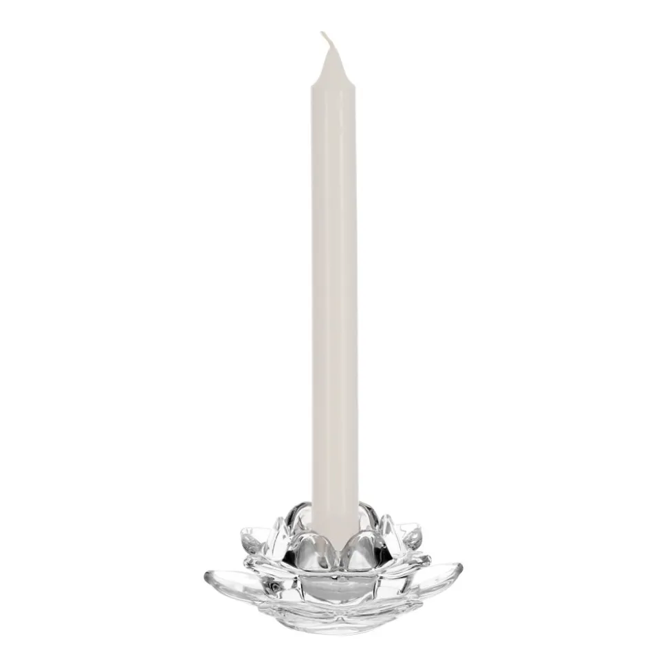 Porta T-Light vidrio flor 12,3x5 cm