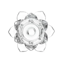 Porta T-Light vidrio flor 12,3x5 cm
