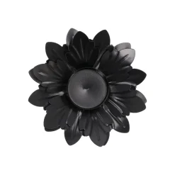 Porta vela de metal con forma de flor
