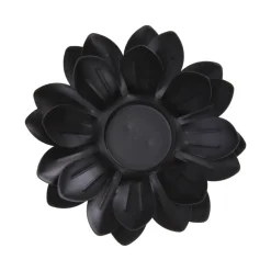 Portavela de metal con forma de flor 15,5x9 cm