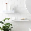 Repisa para baño con succión 12,2x9,5x42 cm