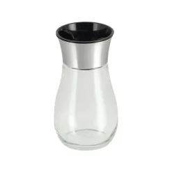 Salero de vidrio con tapa de plástico 125 ml