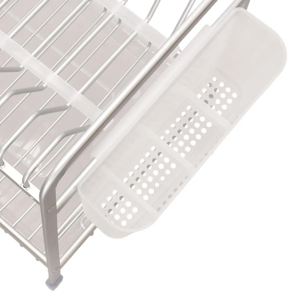 Secaplatos de alumnio con 2 niveles 51x24,5x34 cm