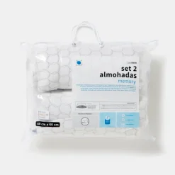Set 2 almohadas memory 60x40 cm