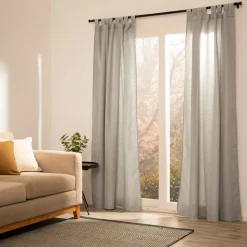 Set 2 cortinas texturadas con presillas 140x240 cm