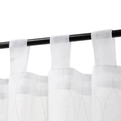 Set 2 cortinas velo estampado y presillas 140x240 cm