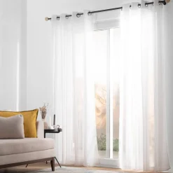 Set 2 cortinas velo tipo lino con ojetillos 140x240 cm