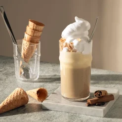 Set 4 cucharas para café helado de acero inoxidable