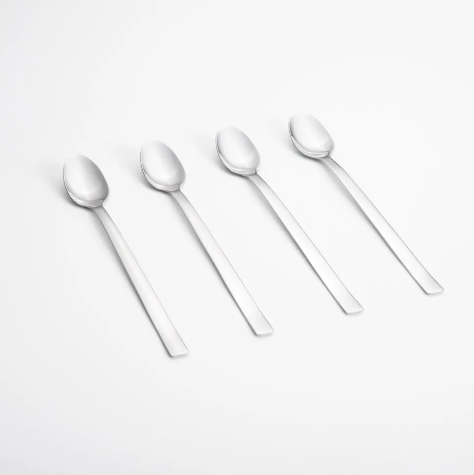 Set 4 cucharas para café helado de acero inoxidable