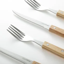 Set cuchillería para asado de acero inoxidable para 6 personas