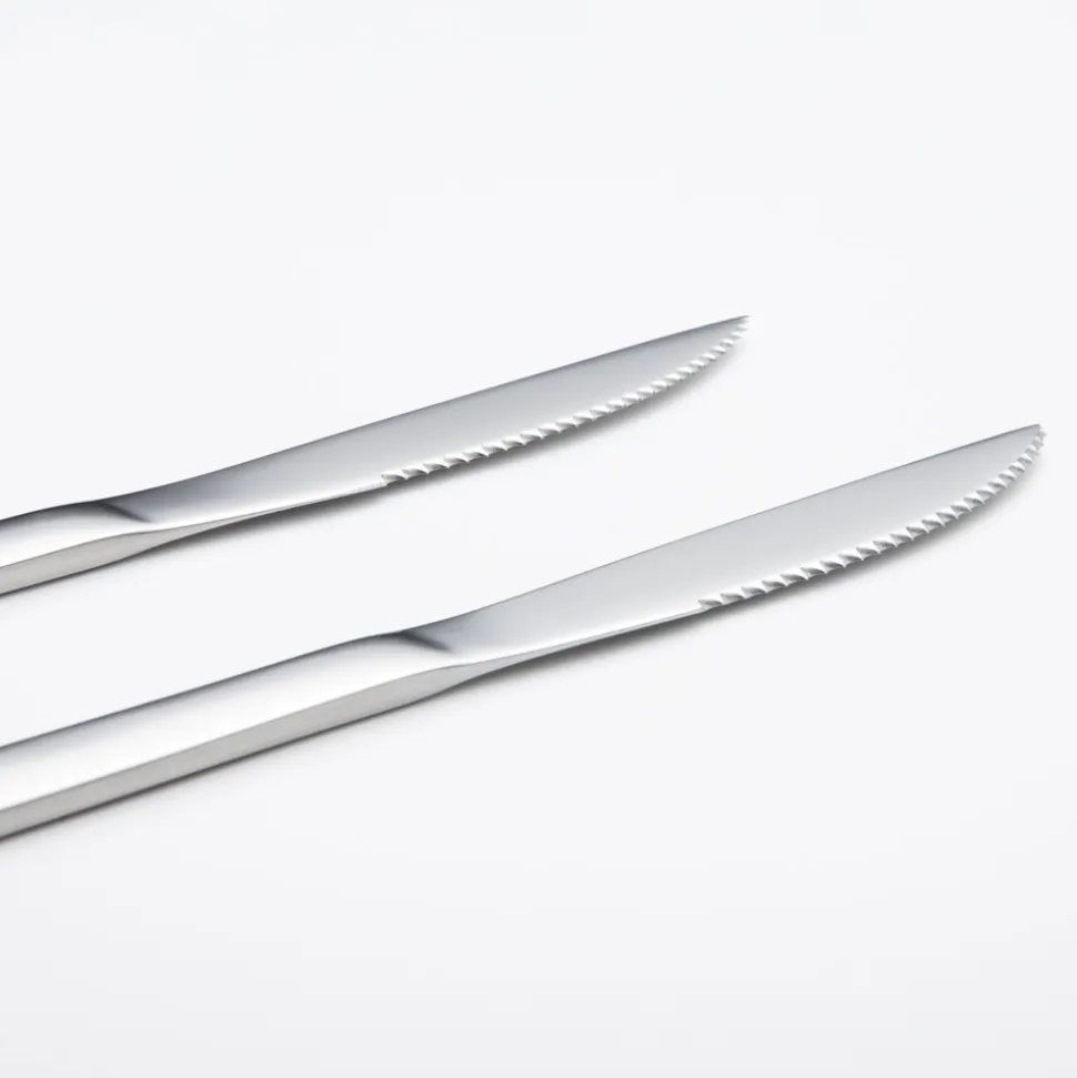 Set 2 cuchillos con filo de acero inoxidable