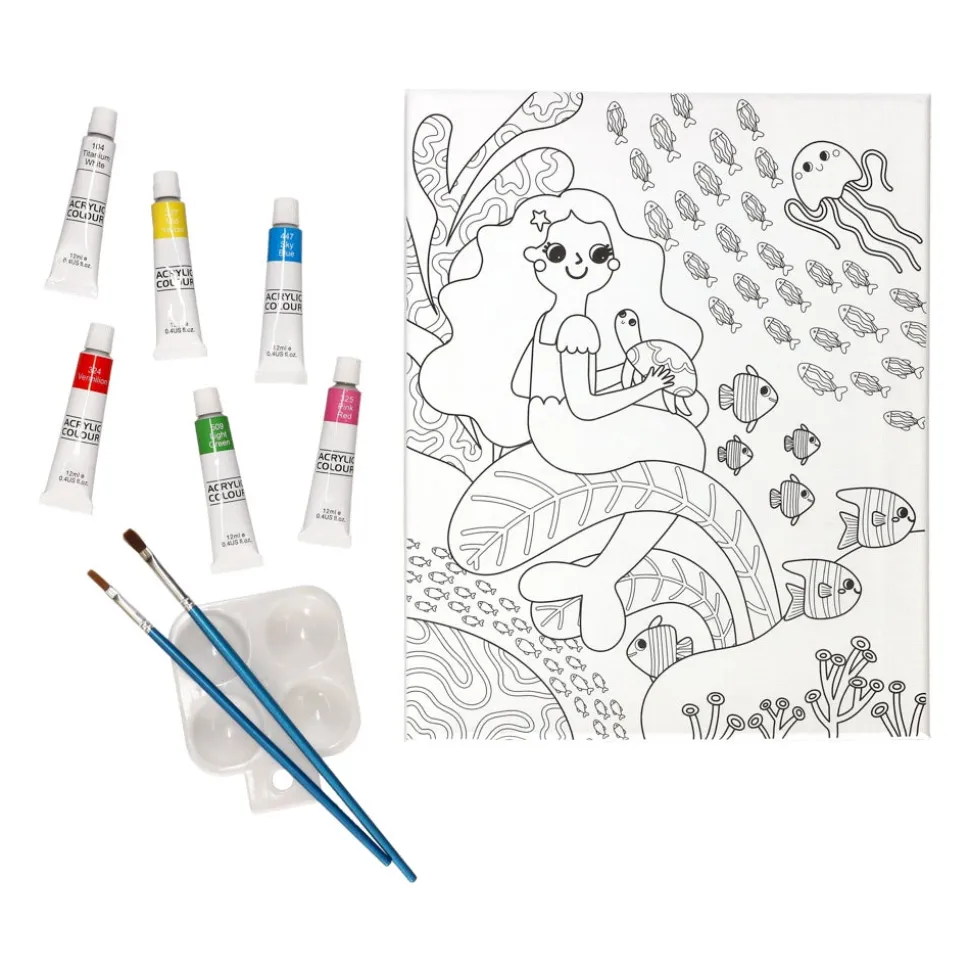 Set de bastidor con pinturas y diseño 24x30 cm