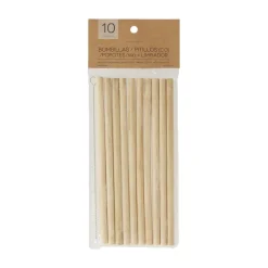 Set de 10 bombillas de bambú