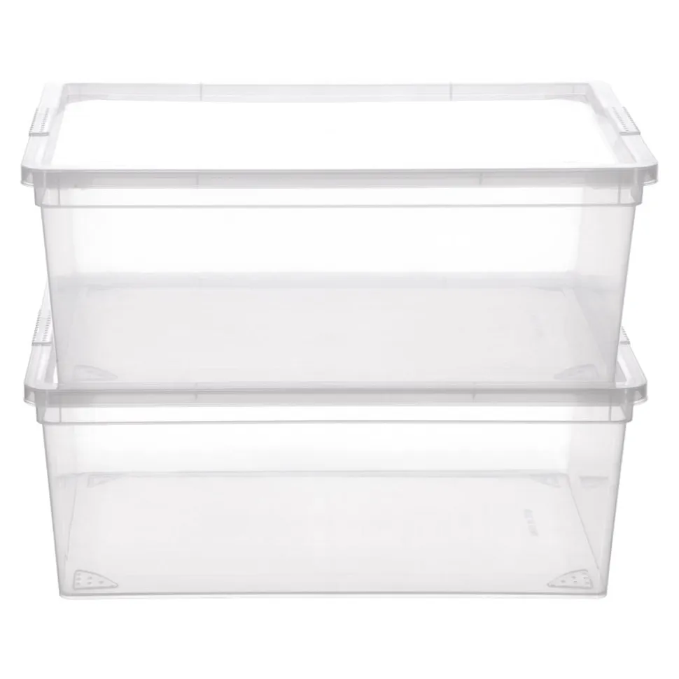 Set de 2 cajas de plástico 6 Litros 34x19x12 cm