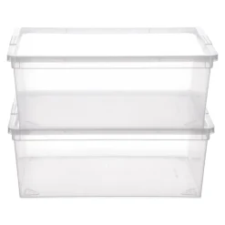 Set de 2 cajas de plástico 10.5 Litros 36,5x26x14 cm