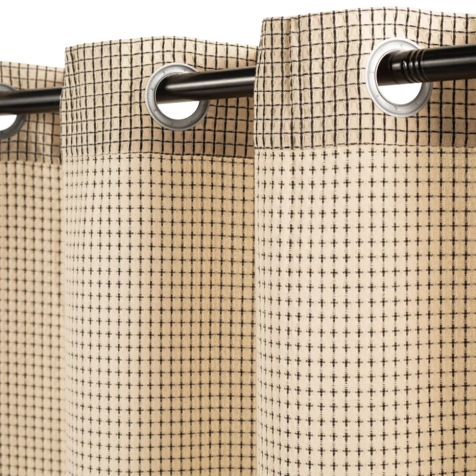 Set de 2 cortinas de algodón tejida 140x240 cm