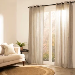 Set de 2 cortinas de algodón tejida 140x240 cm