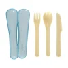 Set de cubiertos plásticos con contenedor