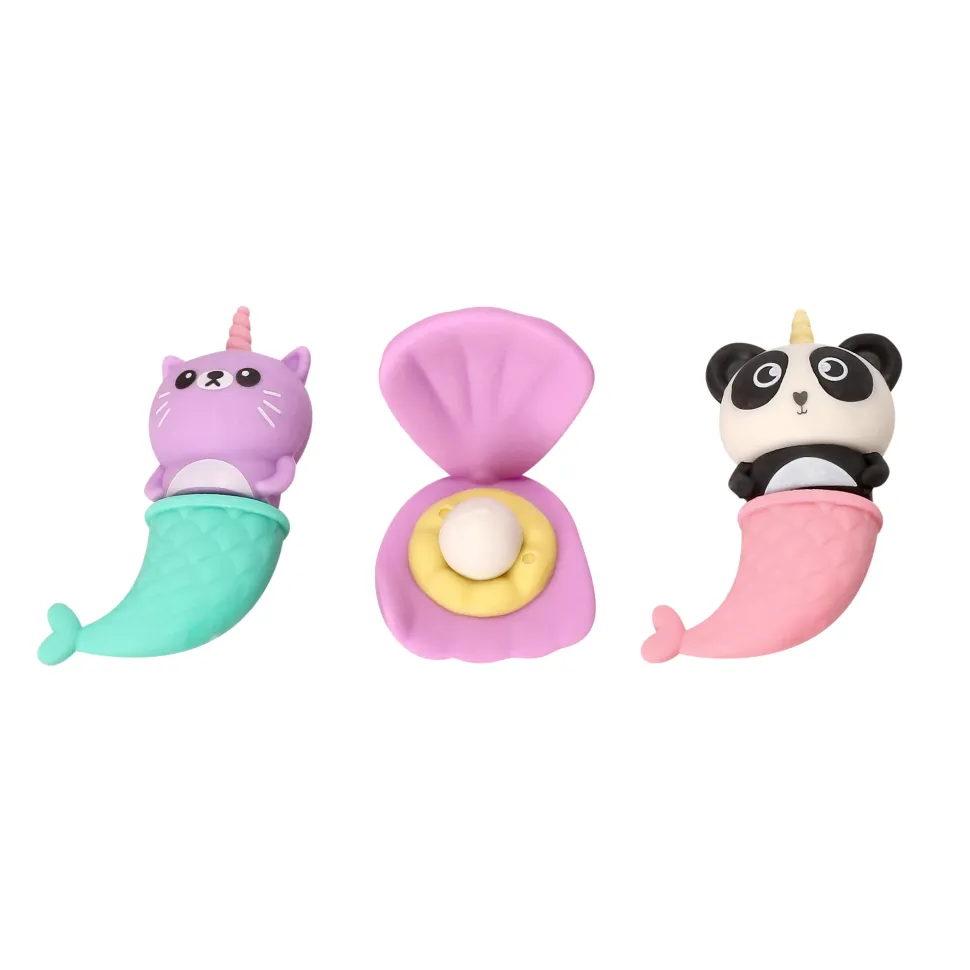 Set de 3 gomas de borrar pequeñas