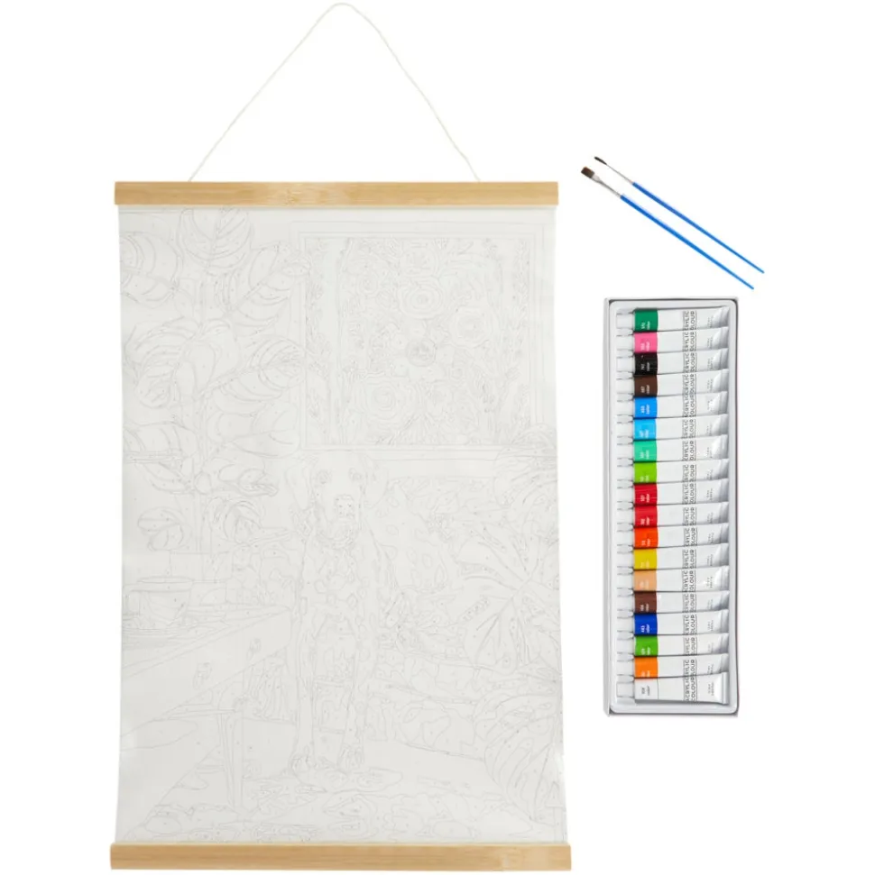 Set de lámina y materiales para pintar
