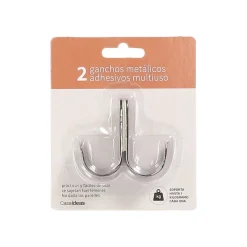 Set de 2 perchas adhesivas de metal