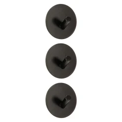 Set de 3 perchas adhesivas de metal