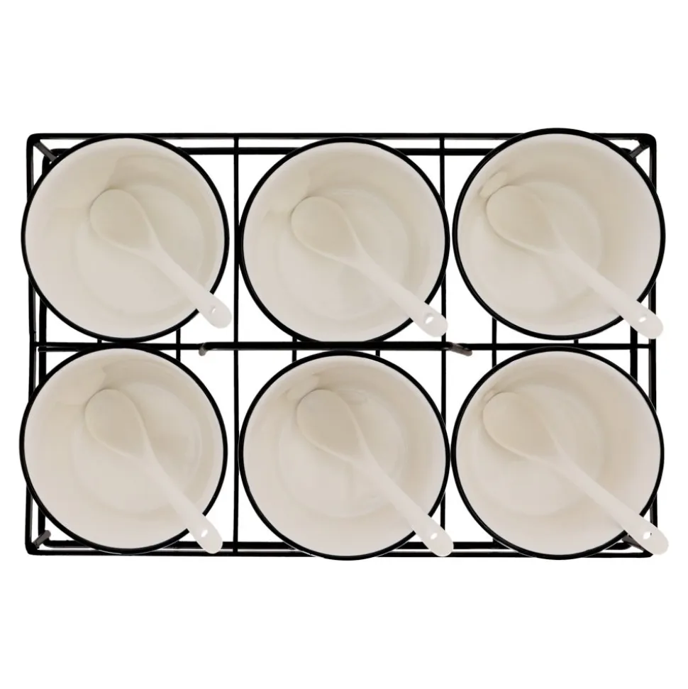 Set de vasos para postre de porcelana