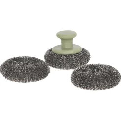 Set de virutilla acero inoxidable con 2 repuestos