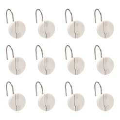 Set 12 ganchos de resina para cortina de baño