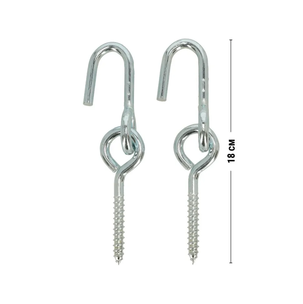Set 2 ganchos para instalar hamacas 7,7x18 cm