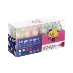 Set glitter glue 12 colores
