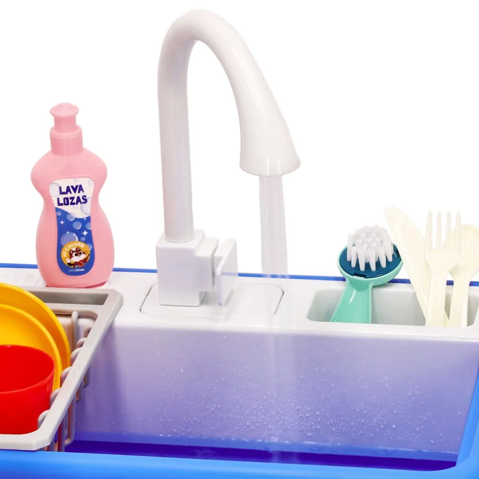 Set lavaplatos de juguete a pilas