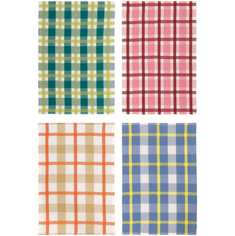 Set 4 paños de cocina algodón 40x60 cm