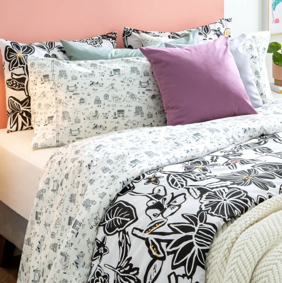 Set sábanas con estampado 144 hilos 1.5 plaza
