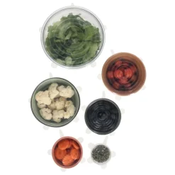 Set 6 tapas reutilizables de silicona