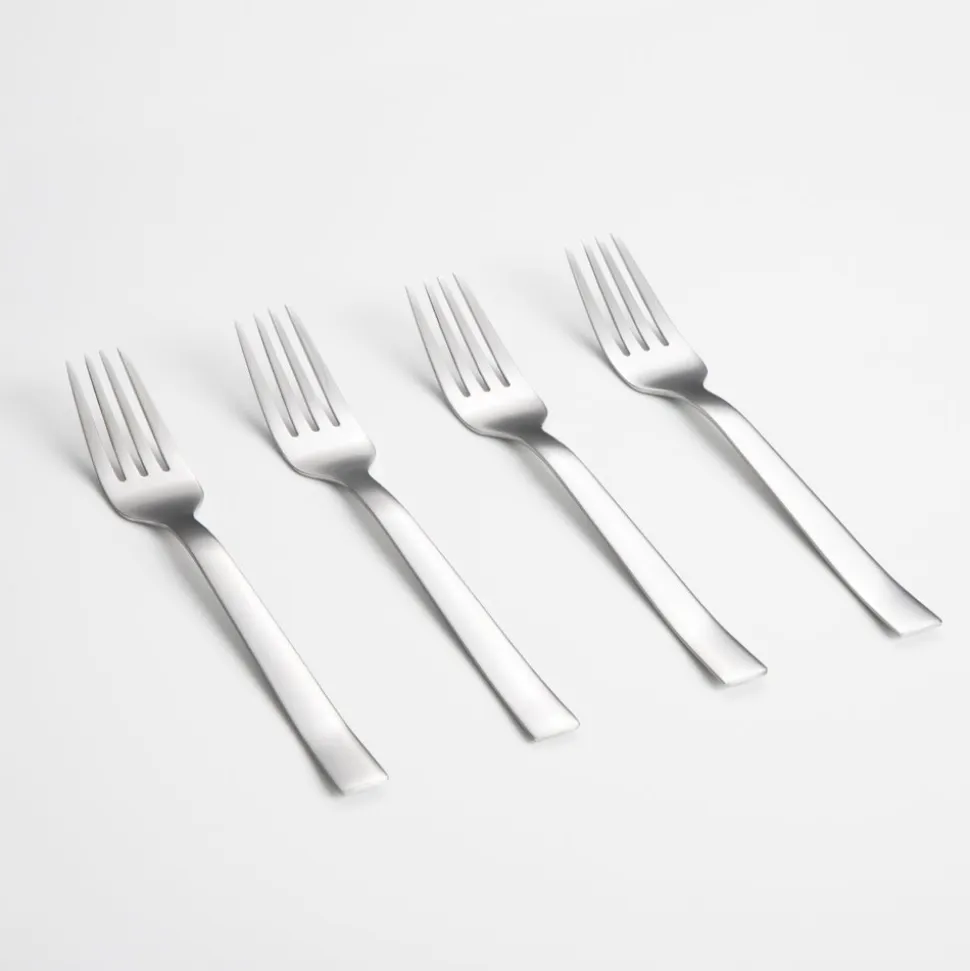 Set 4 tenedores para postre de acero inoxidable